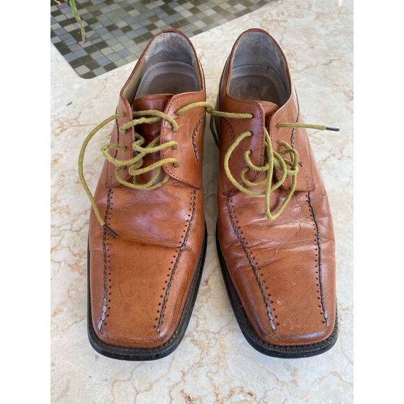 Florshein mens size 9 mens leather dress shoes - preworn